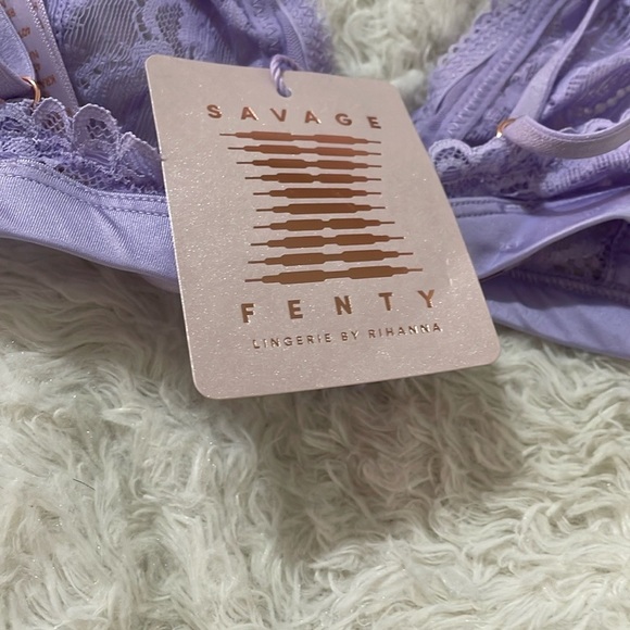 Savage X Fenty Purple Lace Bralette with Adjustable Straps - Picture 3 of 12